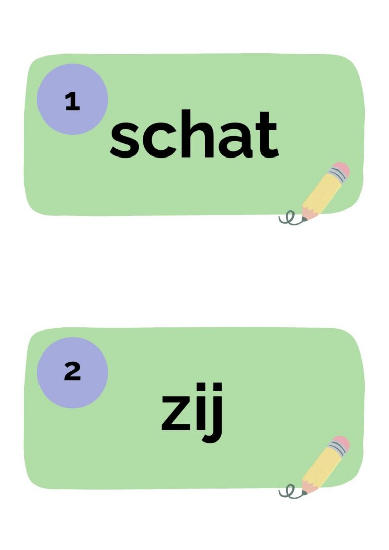Voorbeeld van Beweegdictee woorden - Lijn 3 thema 5