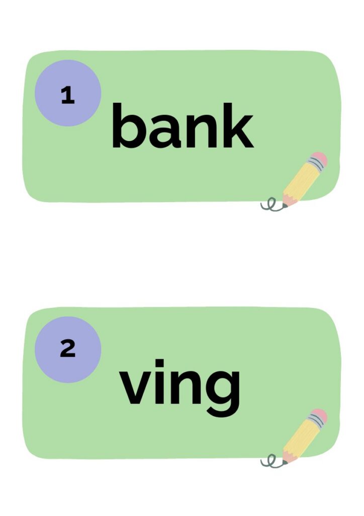 Voorbeeld van Beweegdictee woorden - Lijn 3 thema 6