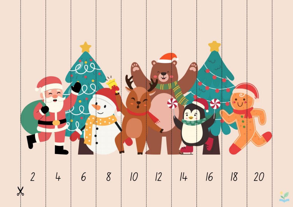 Voorbeeld van Knipwerkje sprongen van 2 - kerst