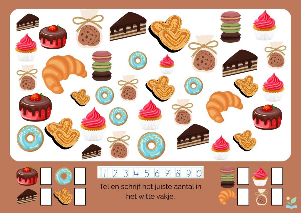 Voorbeeld van Tel en schrijf - baksels